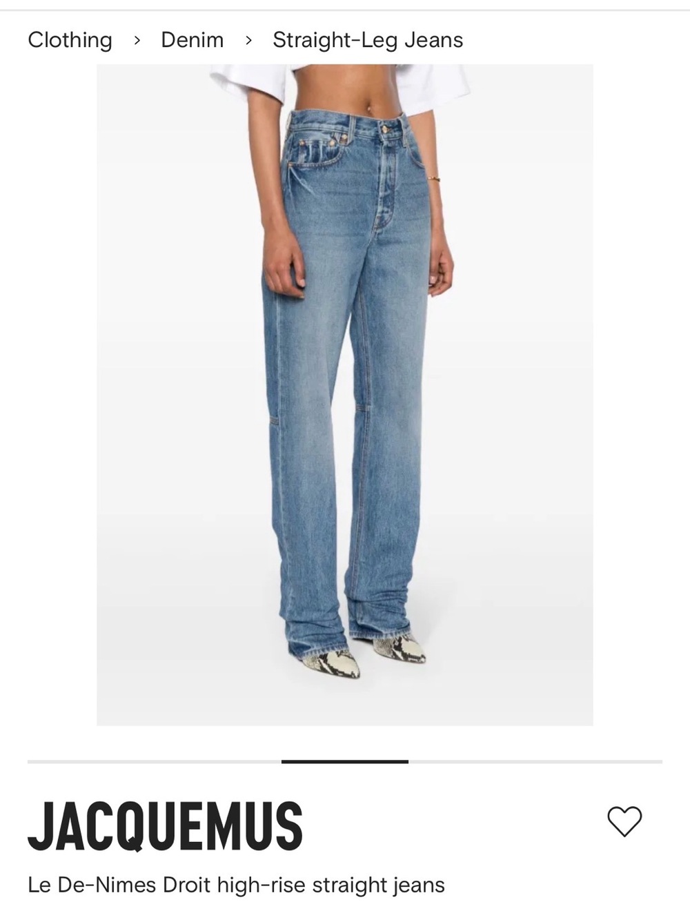 Jacquemus - La Croisiere jeans - brand new size 25